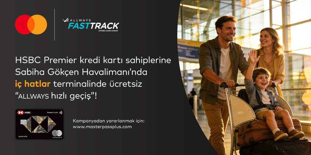 Sabiha Gökçen İç Hatlar Terminali’nde Geçerli Ücretsiz ALLWAYS Fast Track/Hızlı Geçiş 