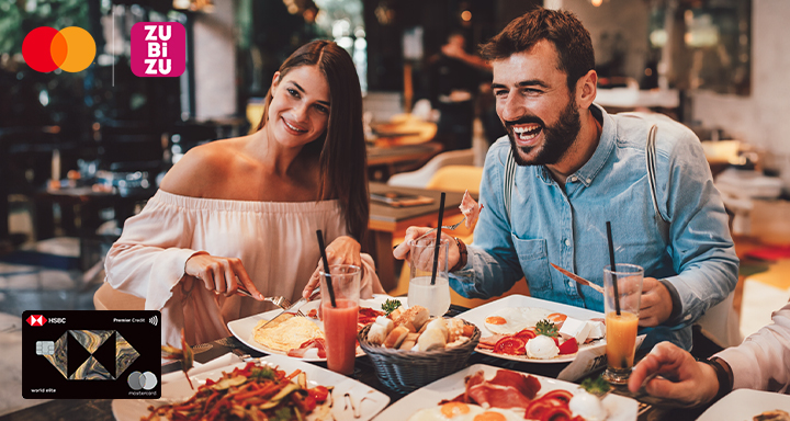 HSBC Premier Kredi Kartlarına özel ZUBİZU Anlaşmalı Restoranlarda %20'ye varan indirim!